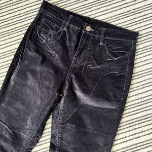 BLANK NYC Navy velvet skinny jeans